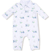 Angel Dear Baby Golf Carts Blue Polo Romper