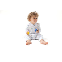 Angel Dear Baby Golf Carts Blue Polo Romper