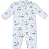 Angel Dear Dog Gone Golf Blue Polo Romper
