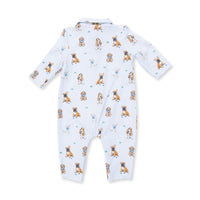 Angel Dear Bestie Dogs Blue Polo Romper