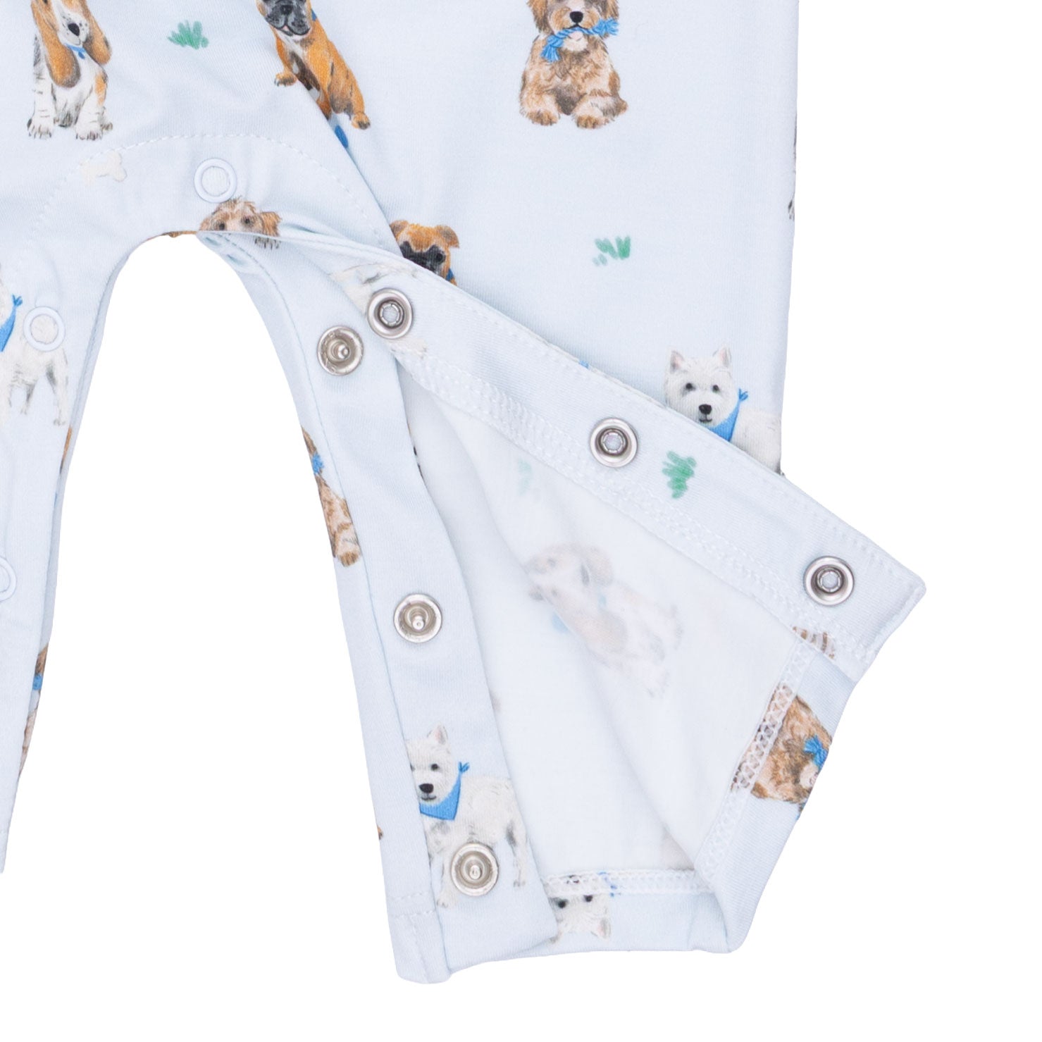 Angel Dear Bestie Dogs Blue Polo Romper