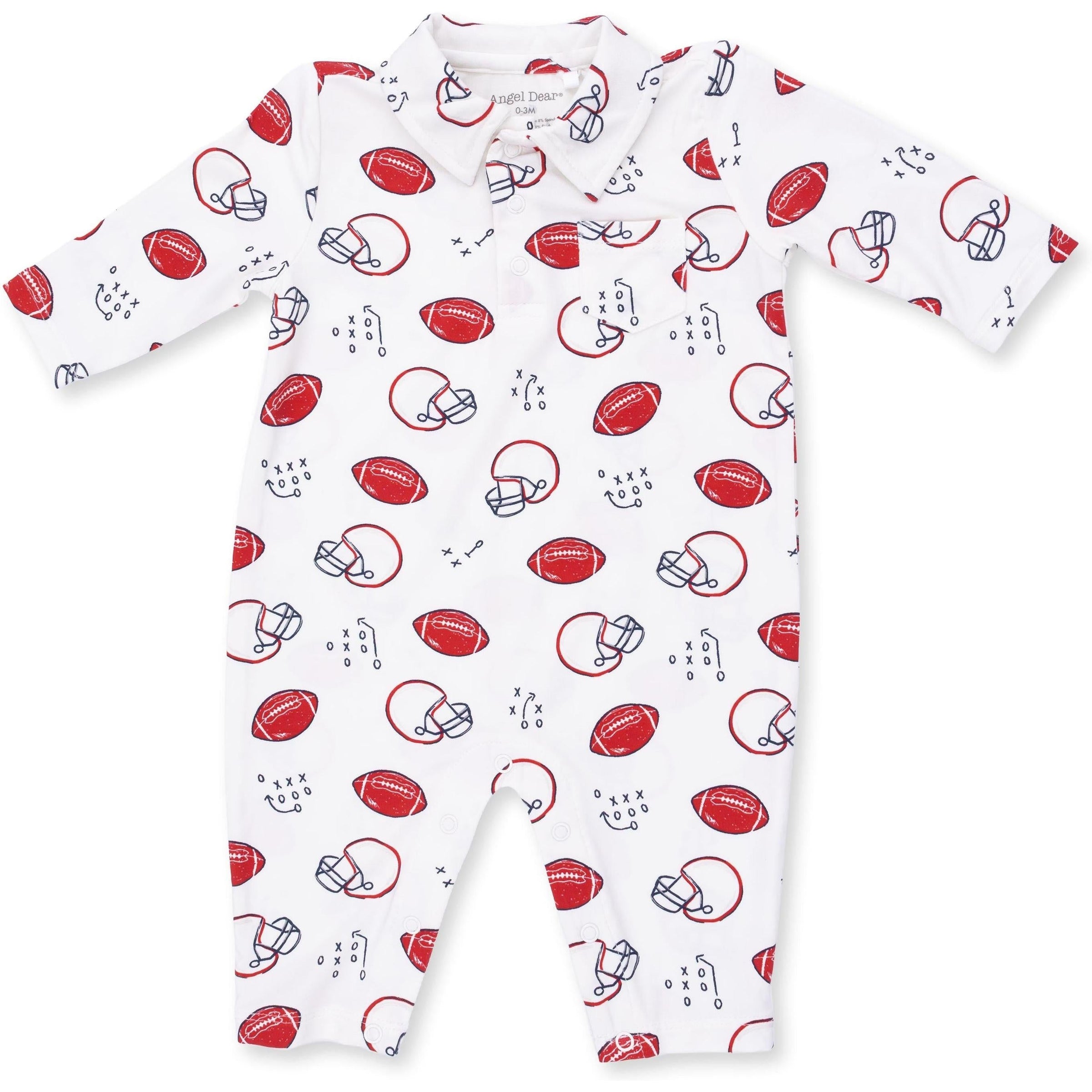 Angel Dear Touchdown Time Polo Romper