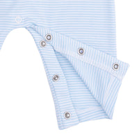 Angel Dear Football Blue Micro Stripe Polo Romper