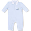 Angel Dear Baby Golf Carts Blue Polo Romper