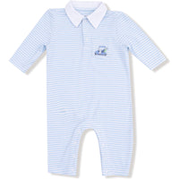 Angel Dear Baby Golf Carts Blue Polo Romper