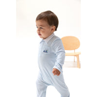 Angel Dear Baby Golf Carts Blue Polo Romper