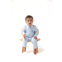 Angel Dear Baby Golf Carts Blue Polo Romper