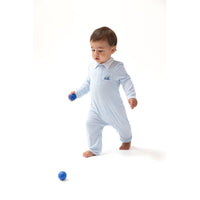 Angel Dear Baby Golf Carts Blue Polo Romper