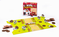 The Good Game Company - Cow Pie Catapults - Launching Action Farm Animals Board Game