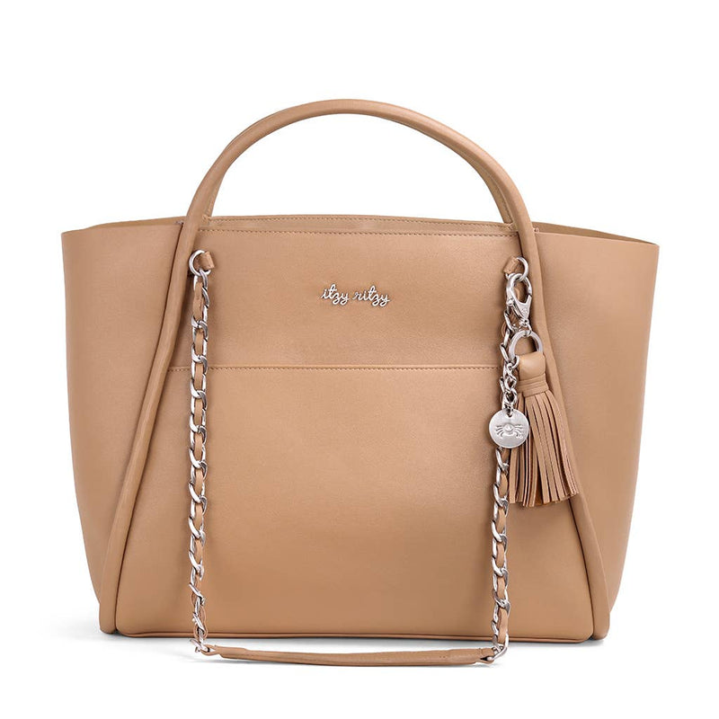 Itzy Ritzy Boss Tote™: Coffee and Cream