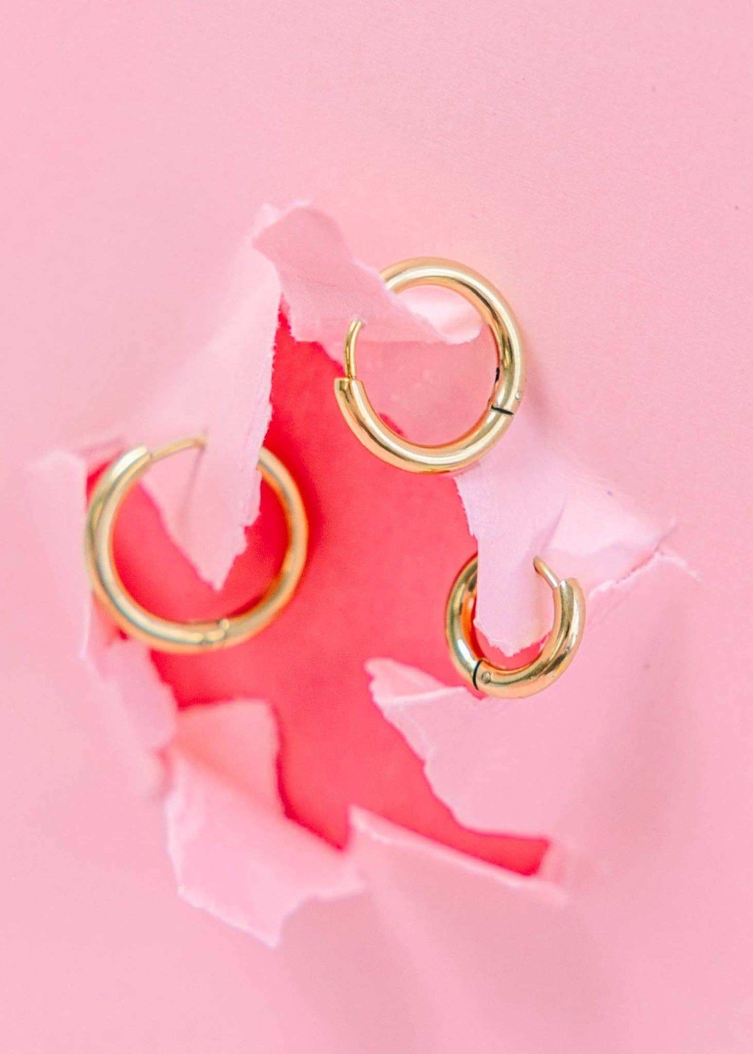 Pierced Co - Gold Huggies