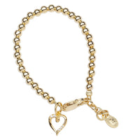 Cherished Moments Girls 14K Gold-Plated Baby Bracelet w/Heart Kids Jewelry: Small 0-12m