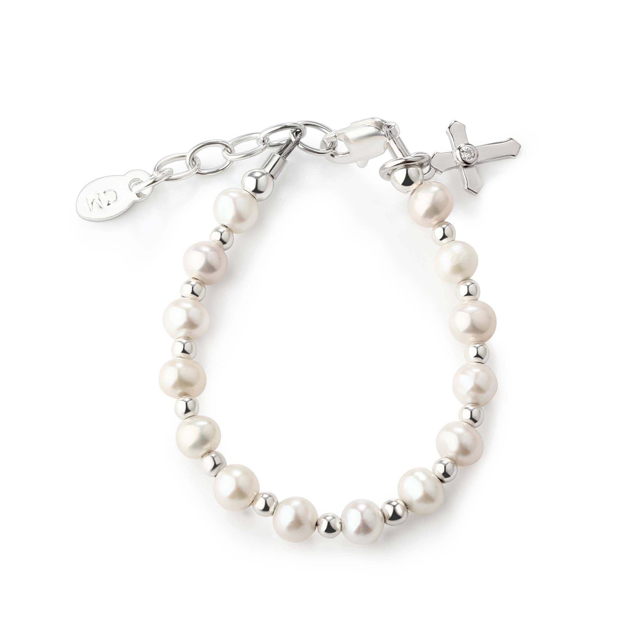 Cherished Moments - Sterling Silver Girls First Communion Cross Bracelet FCB-12