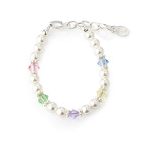 Cherished Moments - Sterling Silver Pearl Bracelet for Baby Girls Shower Gift