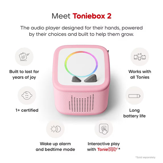 Tonies Bluey Toniebox 2 Cloud Pink Starter Set