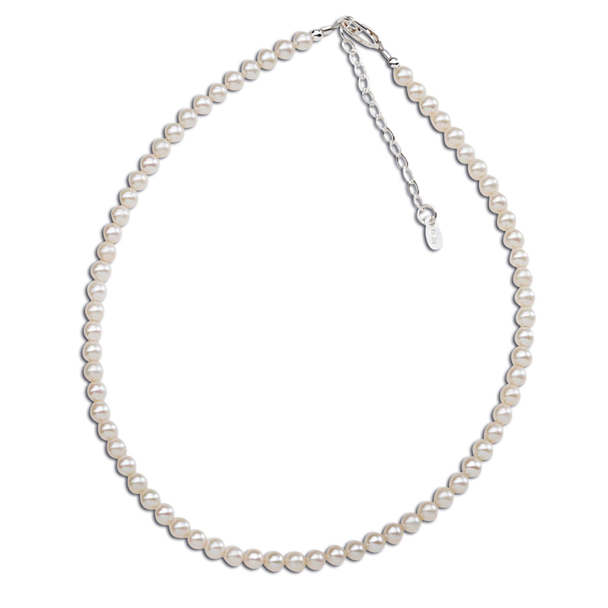 Cherished Moments - Kids Sterling Silver Pearl Necklace for Girls