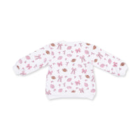 Angel Dear Footballs and Bows Oversized Sweatshirt & Baby Bell Bottoms