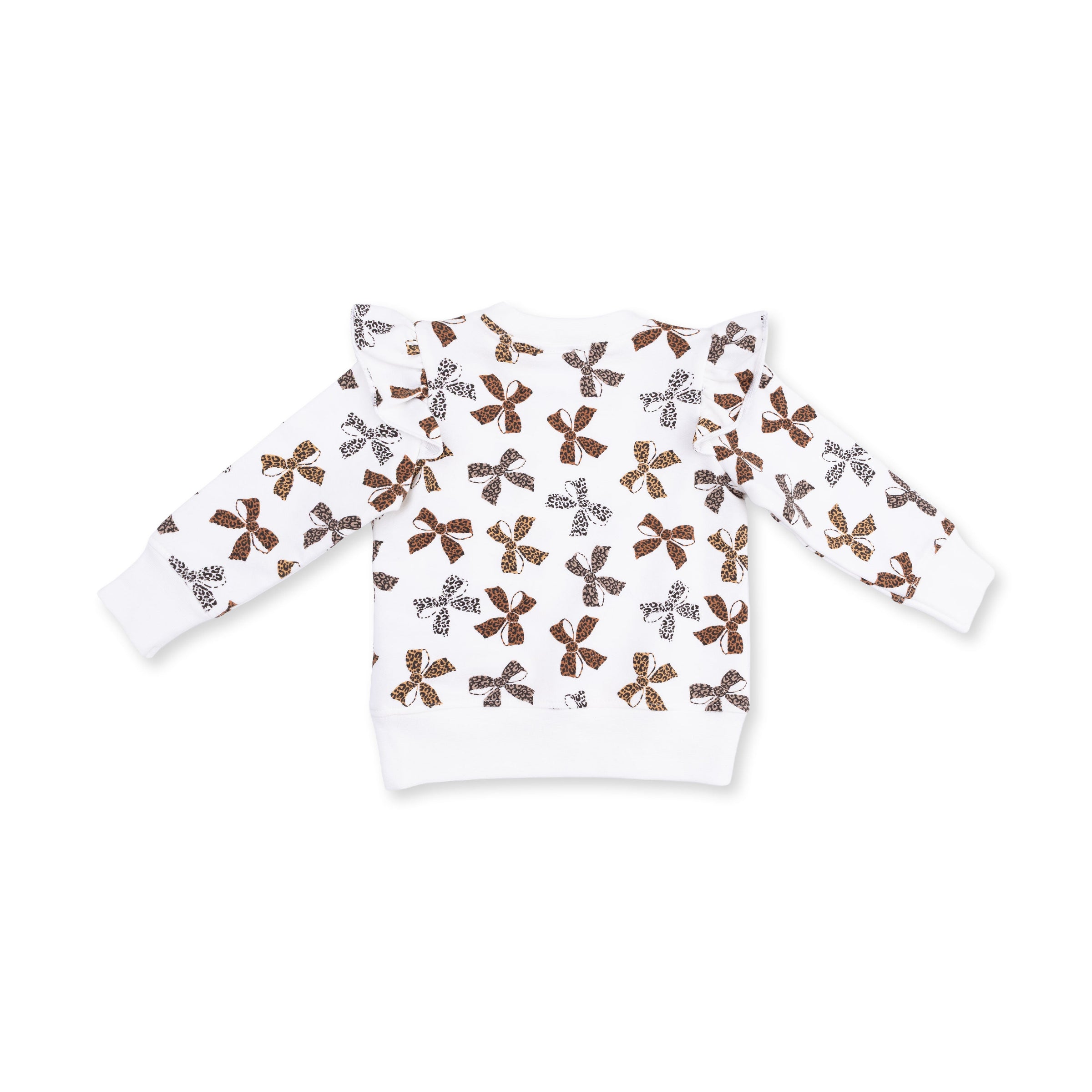 Angel Dear Leopard French Terry Ruffle Sweatshirt