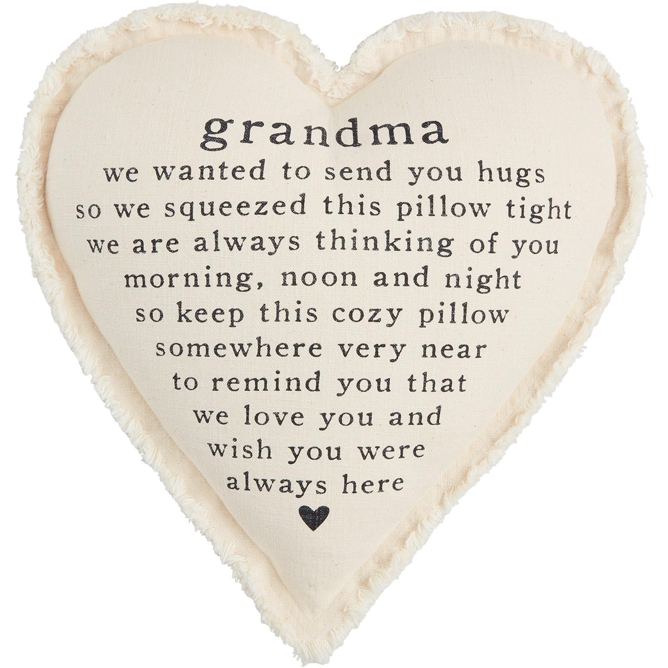 Mud Pie Grandma Heart Pillow - Thumbnail 4