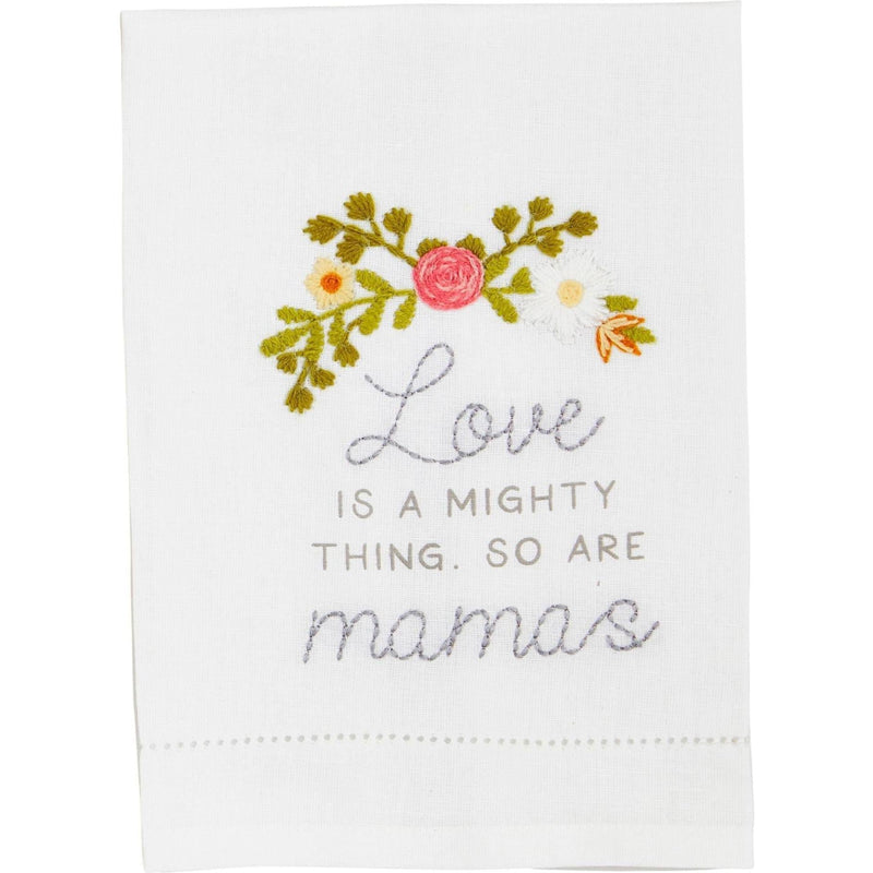 Mud Pie Love Is Mom Embroidery Towel