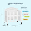 DaVinci Charlie Folding Portable 3-in-1 Mini Crib