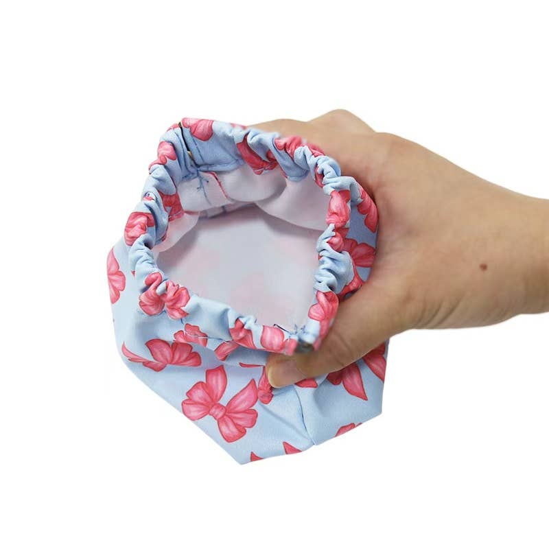 Mavi Bandz - Karma Blue Bow Travel Pinch Pop Pouch Purse Bag Organizer