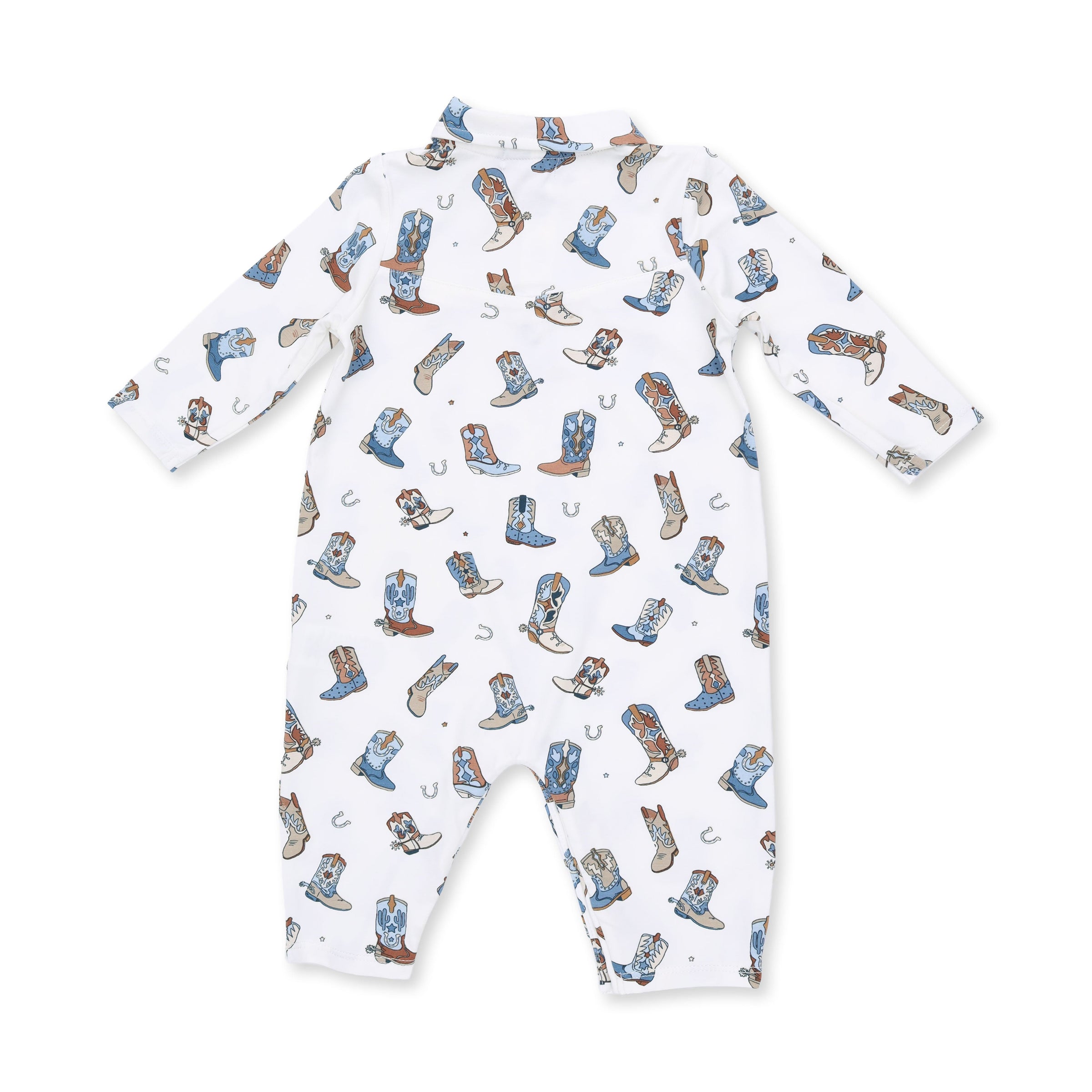 Angel Dear Buckaroo Boots Long Sleeve Cowboy Romper