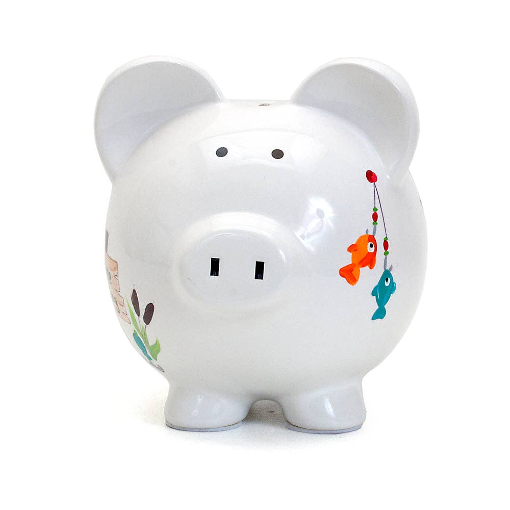 Child To Cherish® - Gone Fishing Large Piggy Bank