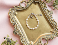 Cherished Moments - Silver Pearl Cross Baby Bracelet Baptism & Communion Gift