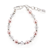 Cherished Moments - Kid's Sterling Silver Pink Pearl Baby & Children's Bracelet