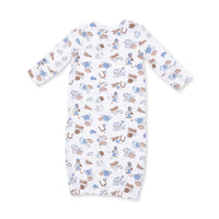 Angel Dear Football Nursery Lap Shoulder Gown & Knotted Hat