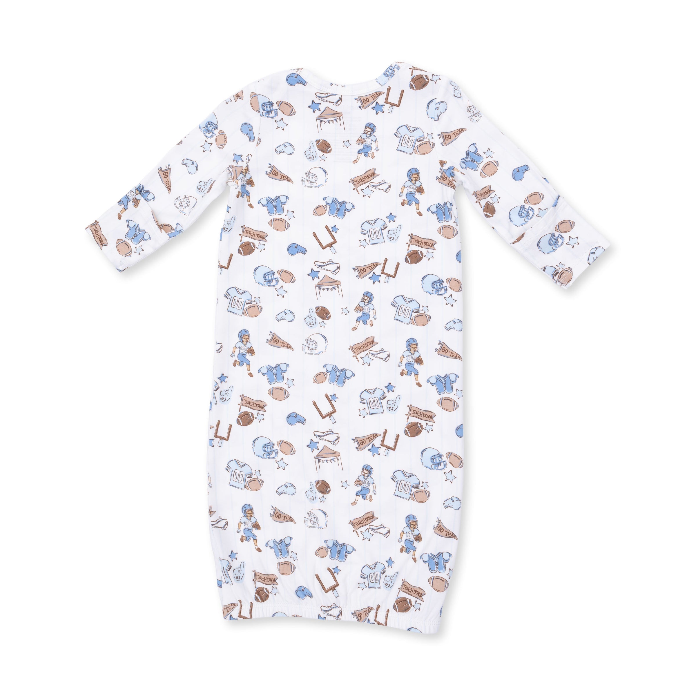 Angel Dear Football Nursery Lap Shoulder Gown & Knotted Hat