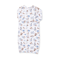 Angel Dear Football Nursery Lap Shoulder Gown & Knotted Hat