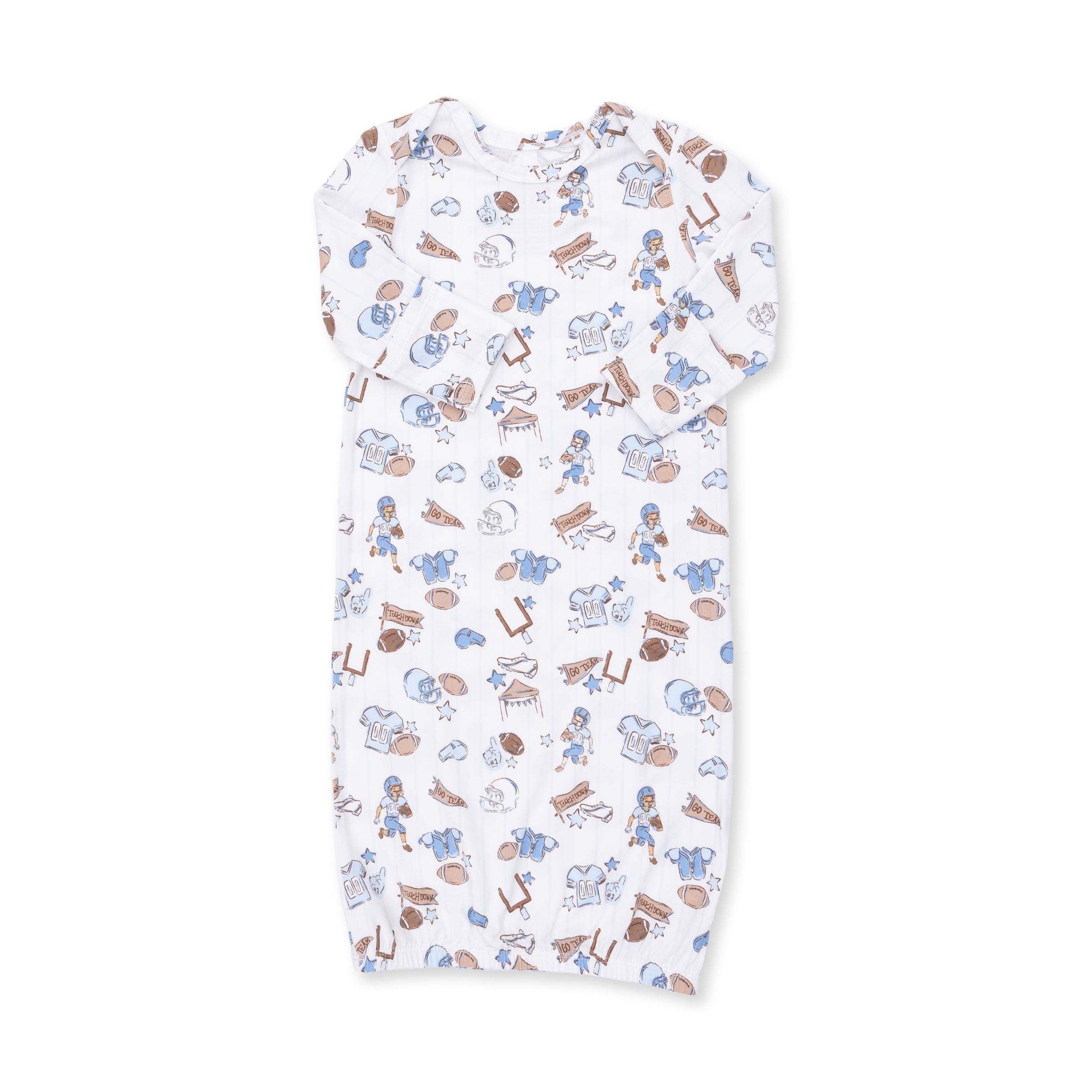 Angel Dear Football Nursery Lap Shoulder Gown & Knotted Hat