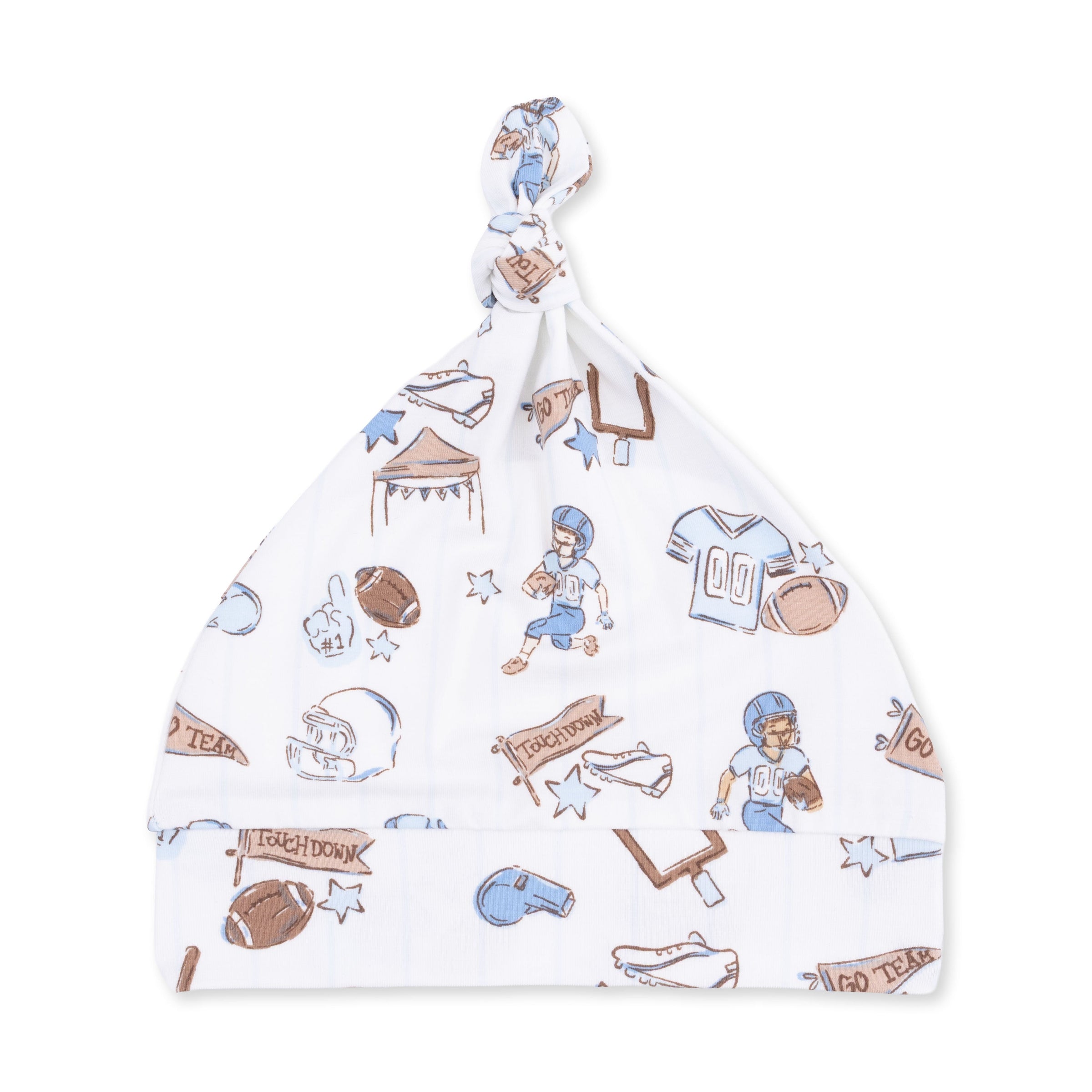 Angel Dear Football Nursery Lap Shoulder Gown & Knotted Hat