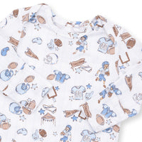 Angel Dear Football Nursery Lap Shoulder Gown & Knotted Hat