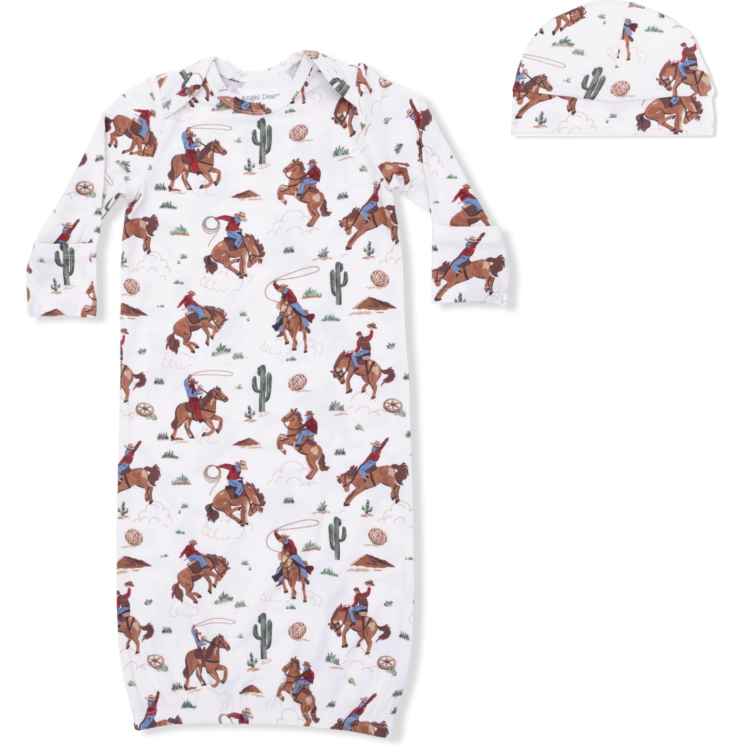 Angel Dear Buckaroo Western Lap Shoulder Gown & Beanie Hat