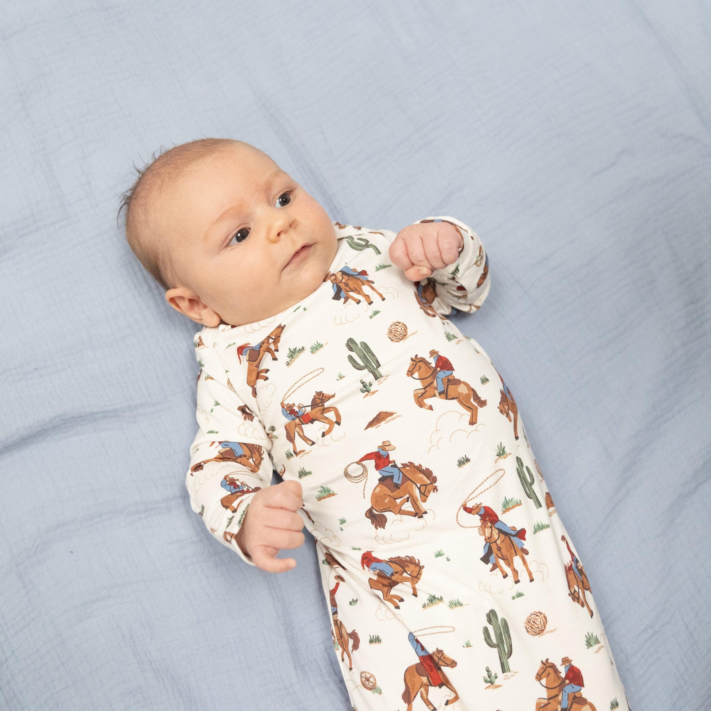 Angel Dear Buckaroo Western Lap Shoulder Gown & Beanie Hat