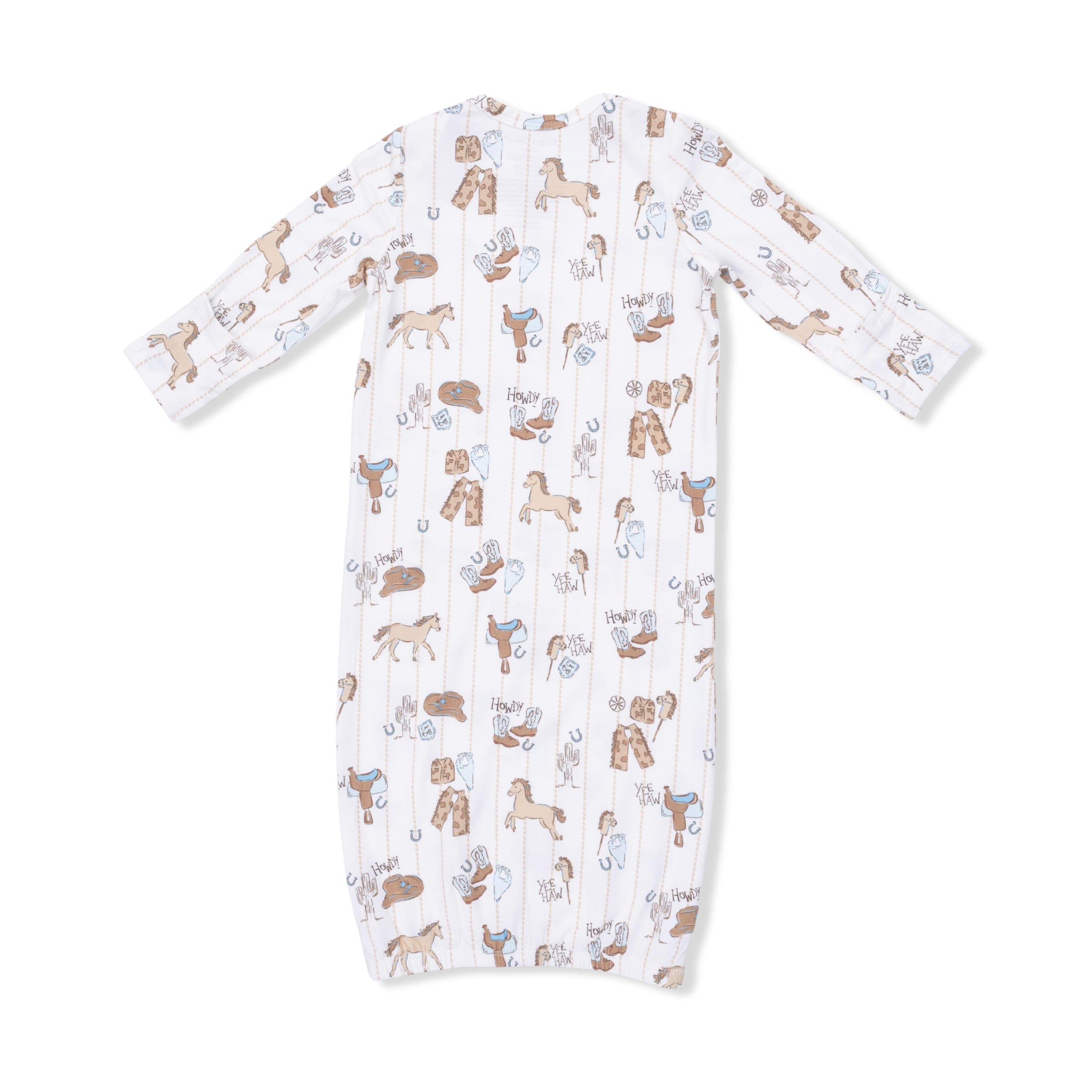 Angel Dear Cowboy Nursery Lap Shoulder Gown & Beanie Hat