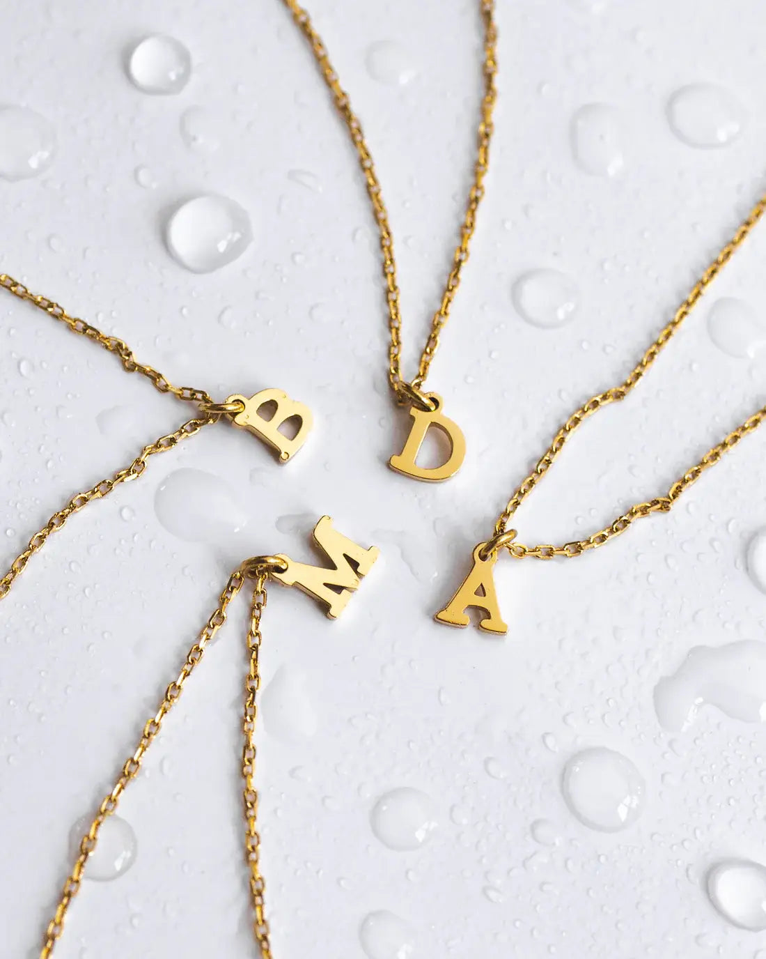Brenda Grands Waterproof Jewelry - Waterproof Dainty Gold Initial Necklace
