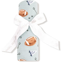 Angel Dear Touchdown Time Grey Mist Swaddle Blanket