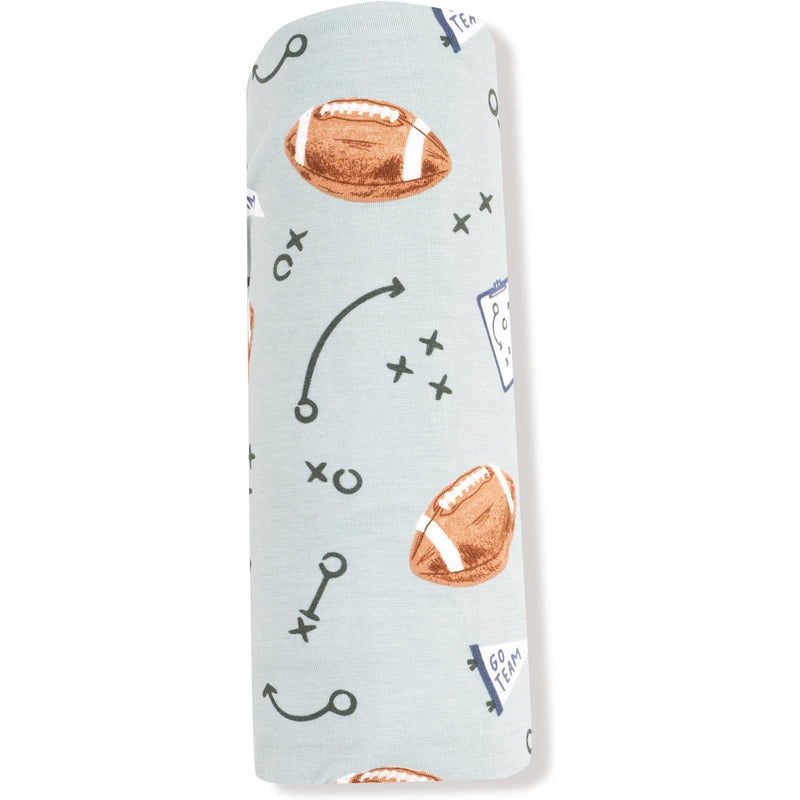 Angel Dear Touchdown Time Grey Mist Swaddle Blanket