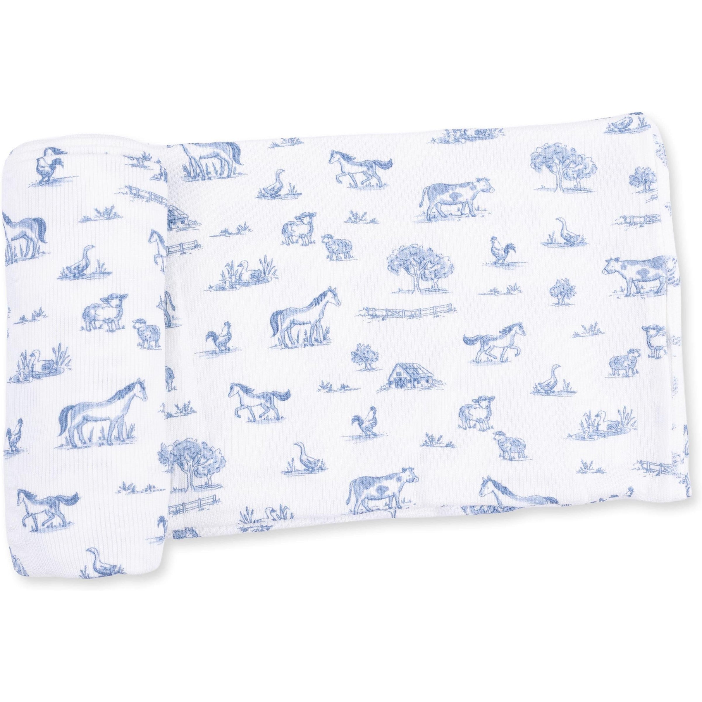 Angel Dear Farm Friends Swaddle Blanket