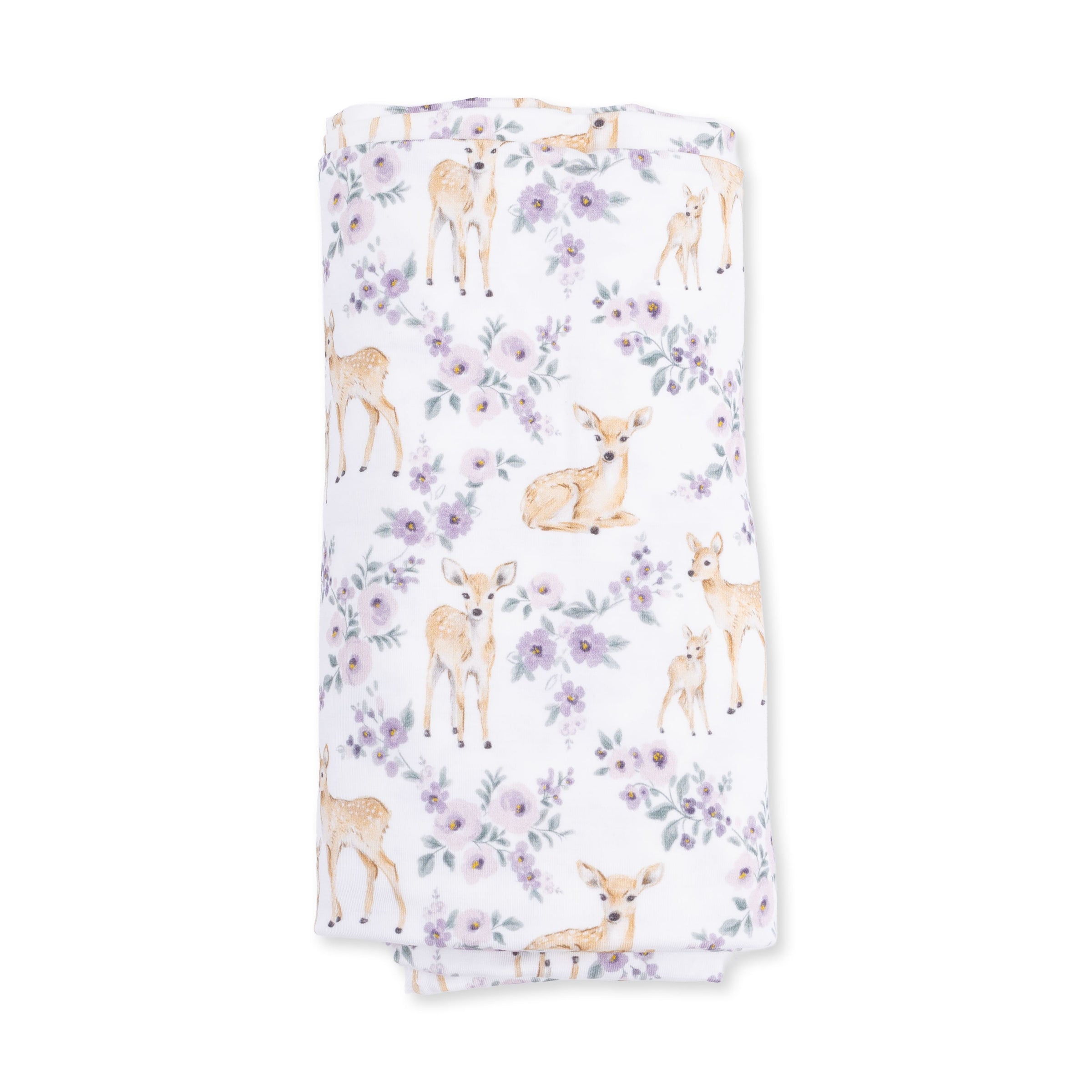 Angel Dear Floral Deer Swaddle Blanket