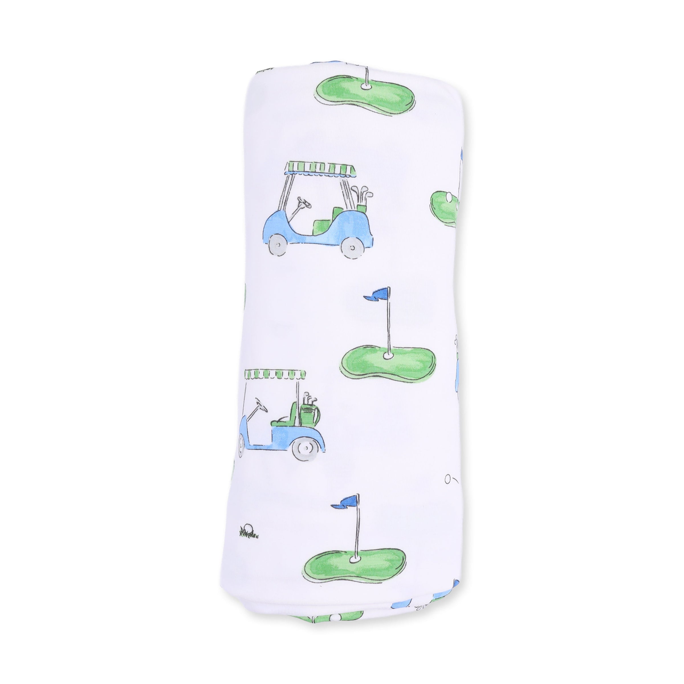 Angel Dear Golf Carts Blue Swaddle Blanket