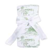 Angel Dear Golf Toile Green Swaddle Blanket