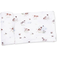 Angel Dear Pointer Pups & Duck Buddies Swaddle Blanket