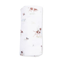 Angel Dear Pointer Pups & Duck Buddies Swaddle Blanket