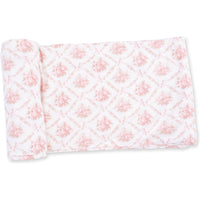 Angel Dear Rose Bow Lattice Swaddle Blanket