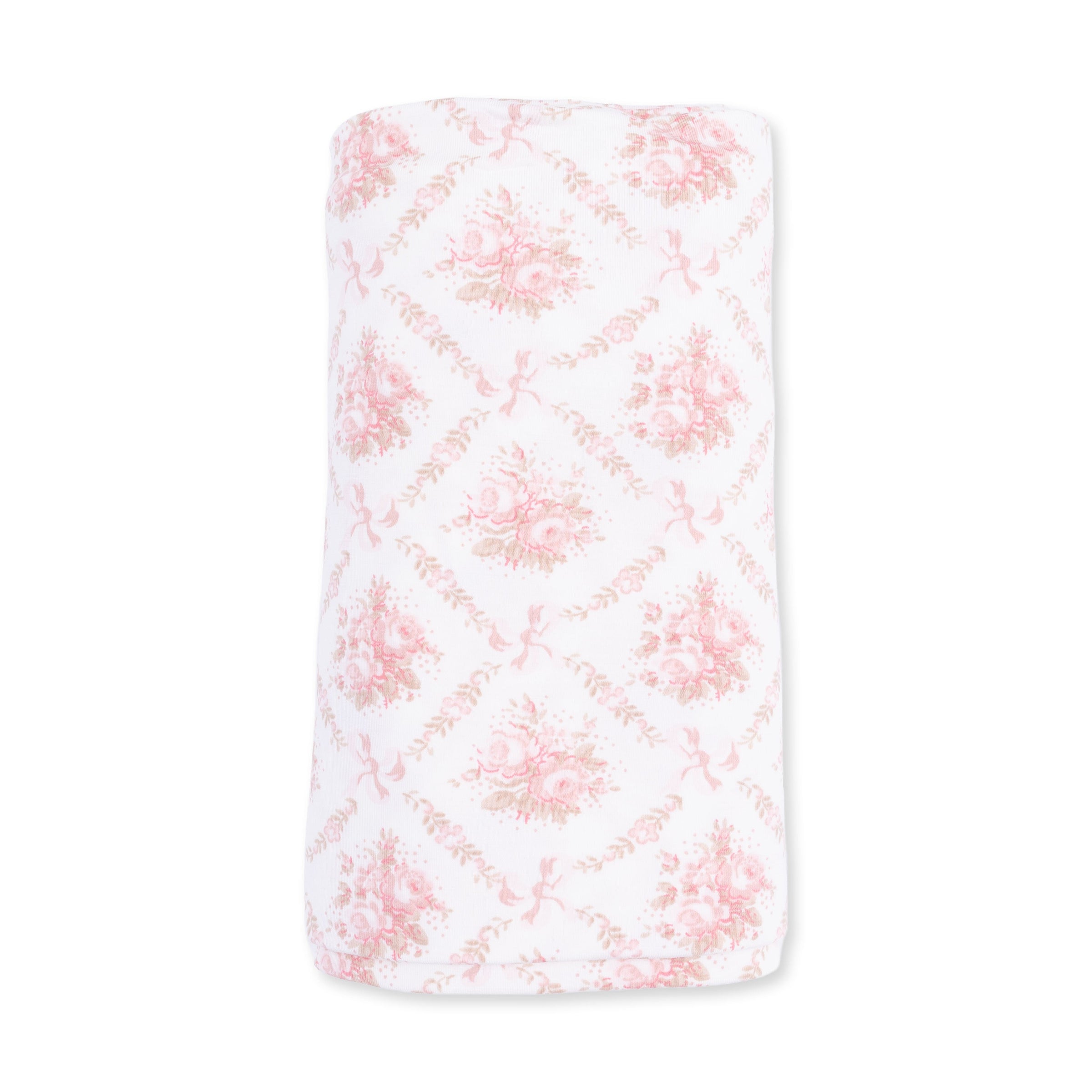 Angel Dear Rose Bow Lattice Swaddle Blanket